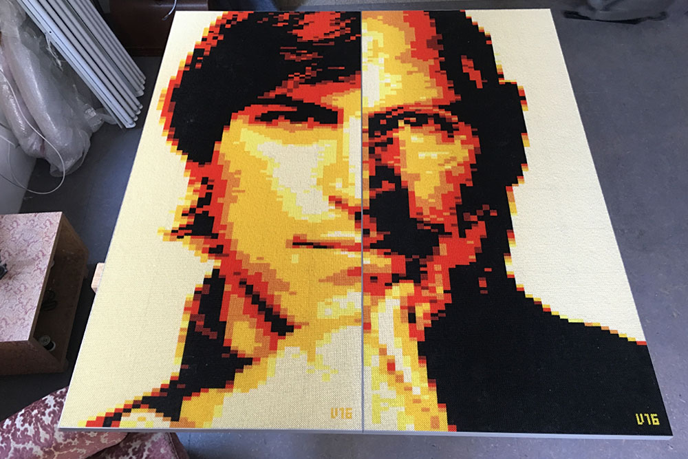 VERI – Analog Pixel Art » Two Faces of Steve Jobs