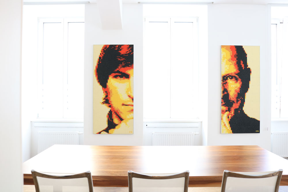 VERI – Analog Pixel Art » Two Faces of Steve Jobs